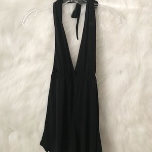 Brandy Melville Black Halter Romper
